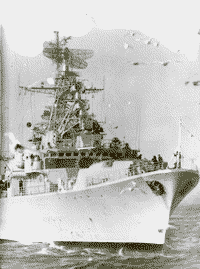 Сторожевой корабль "Громкий" в Баренцевом море, апрель 1991 года