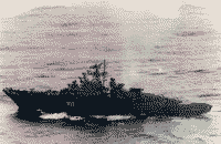 Сторожевой корабль "Бессменный" в Северной Атлантике, август 1993 года