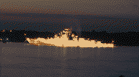 Сторожевой корабль "Пытливый" на Севастопольском рейде, 31 июля 2005 года 21:04