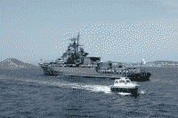 Сторожевой корабль "Пытливый" в Неаполитанском заливе, 20 мая 2006 года