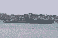 Сторожевой корабль "Пытливый" выходит из Севастополя, 31 августа 2004 года
