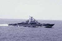 Сторожевой корабль "Пытливый" в Средиземном море, ноябрь 1986 года