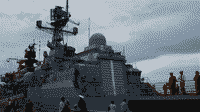 Сторожевой корабль "Ярослав Мудрый" на военно-морском салоне IMDS-2009 в Санкт-Петербурге, 27 июня 2009 года 14:11