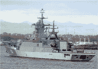 Сторожевой корабль "Стерегущий" на испытаниях, ноябрь 2006 года