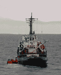 Пограничный сторожевой корабль пр 745П "Ладога" в Баренцевом море, 25 мая 2008 года 17:14