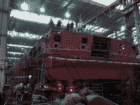 Сторожевой корабль пр 22350 "Адмирал флота Советского Союза Горшков" в постройке, 26 ноября 2009 года