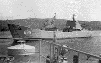 Большой десантный корабль "Сергей Лазо" в бухте Новик, начало 1980-х годов