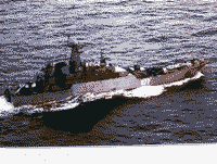 Большой десантный корабль "БДК-11" в Тихом океане, 26 января 1995 года