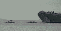Большой десантный корабль "Пересвет" на День Флота, 27 июля 2008 года 13:36