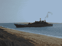 Большой десантный корабль "Константин Ольшанский" на полигоне Чауда