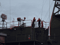 Большой десантный корабль "Александр Отраковский" в Архангельске на день ВМФ, июль 2009 года