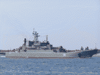 Большой десантный корабль "Ямал" возвращается в Севастополь, 29 августа 2008 года 15:31