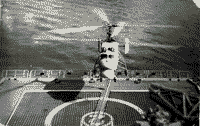Посадка вертолета на палубу БДК "Иван Рогов", 1978 год