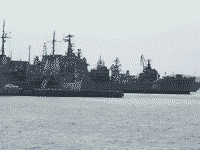 Большой десантный корабль "Александр Николаев" в Фокино, 2 июля 2006 года