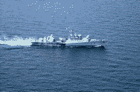 Литовский фрегат "Жемайтис" на учениях Балтопс-2001, 14 июня 2001 года