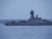 Малый артиллерийский корабль "Астрахань" на испытаниях в проливе Бьеркёзунд, 20 мая 2006 года