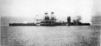 "Чесма" - исключенное судно №4 под обстрелом с линейного корабля "Иоанн Златоуст", 1912 год