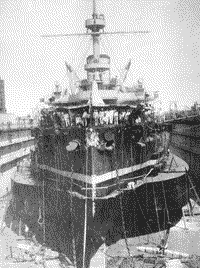 Линейный корабль "Синоп" в доке, 1916 год