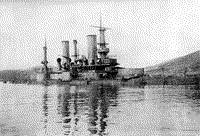 Затопленный эскадренный броненосец "Полтава", декабрь 1904 года
