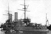 Линейный корабль "Слава" в Неаполе, декабрь 1908 года