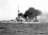 Линейный корабль "Полтава" на полном ходу, 1916 год