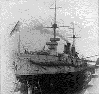 Линейный корабль "Императрица Екатерина Великая" в сухом доке в Севастополе