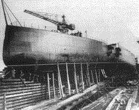 Линейный крейсер "Наварин" на стапеле, сентябрь 1916 года