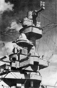 Немецкий броненосный корабль "Дойчланд", вид на фок-мачту