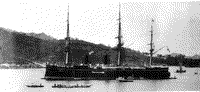 Броненосный фрегат "Дмитрий Донской" в Нагасаки, конец 1880-х годов