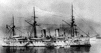 Броненосный фрегат "Дмитрий Донской" в Средиземном море, начало 1900-х годов