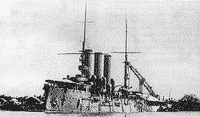 Бронепалубный крейсер "Диана" в Сайгоне, 1905 год