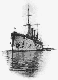 Бронепалубный крейсер "Аврора" в Алжире, 1909-1910 годы