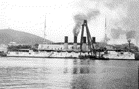 Крейсер "Варяг" в Восточном бассейне Порт-Артура, 6 сентября 1903 года