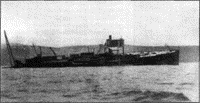 Крейсер "Варяг" на камнях у шотландского острова Лендерфут, начало 1920х годов