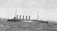 Крейсер "Аскольд" на внешнем рейде Порт-Артура