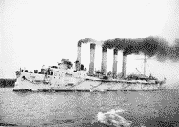 Бронепалубный крейсер "Аскольд" на испытаниях, 1901 год