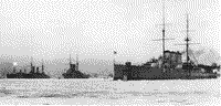 Броненосный крейсер "Рюрик" на рейде Гельсингфорса, зима 1913-1914 года