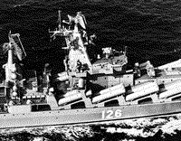 Ракетный крейсер "Слава" в Средиземном море, 10 сентября 1983 года