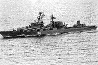 Ракетный крейсер "Слава" в Средиземном море, 10 сентября 1983 года