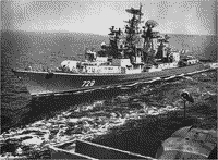 Большой противолодочный корабль "Красный Кавказ" в походе, конец 1970-х - начало 1980-х годов