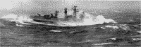 Большой противолодочный корабль "Решительный" в Бискайском заливе, 1968 год