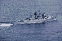 Большой противолодочный корабль "Строгий" в Индиском океане, октябрь 1985 года