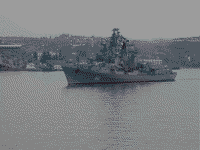 Сторожевой корабль "Сметливый" на параде на День ВМФ, 25 июля 2004 года 10:27