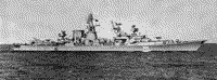Большой противолодочный корабль "Петропавловск" в Японском море, апрель 1985 год