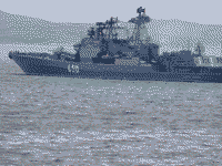 Большой противолодочный корабль "Адмирал Чабаненко" на параде по случаю Дня Флота в Североморске, 27 июля 2008 года 11:01