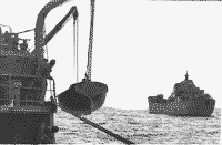 Эскадренный миноносец проекта 30-бис "Солидный" и большой десантный корабль "Николай Фильченков" в Средиземном море, октябрь 1979 года