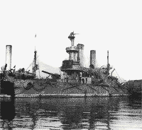 Броненосец береговой обороны "Адмирал Сенявин" в Кронштадте, осень 1896 года