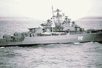 Сторожевой корабль проекта 1135М "Резвый" в Атлантическом океане, 26 октября 1983 года