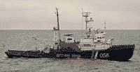 Пограничный сторожевой корабль пр 745П "Ладога" в Баренцевом море, 25 мая 2008 года 17:08